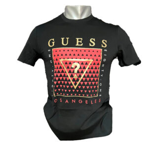 Camisa Guess Negra Rojo